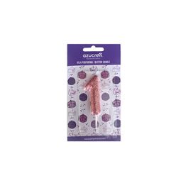 VELA Nº1 PURPURINA ROSA