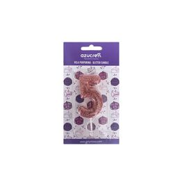 VELA Nº5 PURPURINA ROSA