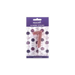 VELA Nº7 PURPURINA ROSA