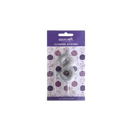 VELA Nº3 PURPURINA PLATA