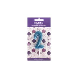 VELA Nº2 PURPURINA AZUL