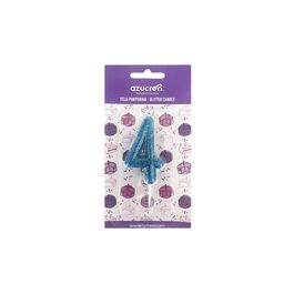 VELA Nº4 PURPURINA AZUL