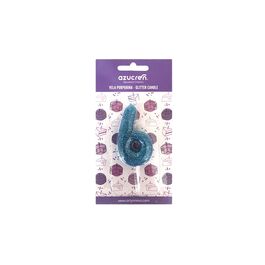 VELA Nº6 PURPURINA AZUL
