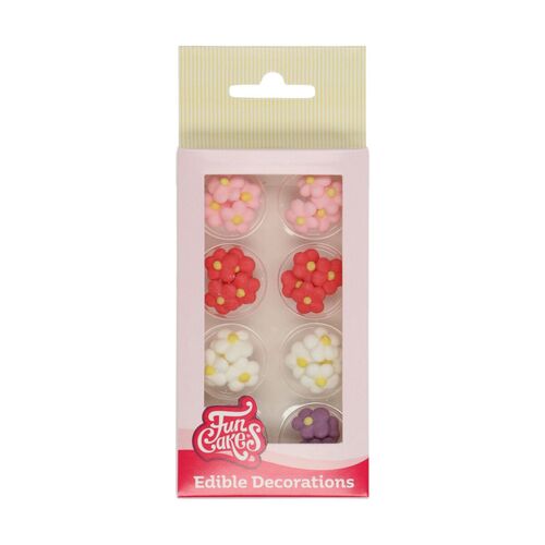 DECORACIONES AZÚCAR FLORES PEQUEÑAS 32 UDS. FUNCAKES