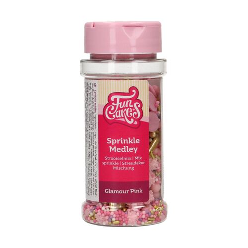 SPRINKLE MEDLEY GLAMOUR PINK 65 KG. FUNCAKES