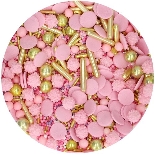 SPRINKLE MEDLEY GLAMOUR PINK 65 KG. FUNCAKES