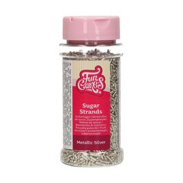 MINI FIDEOS DE AZÚCAR PLATA METALIZADA 80 GR. FUNCAKES