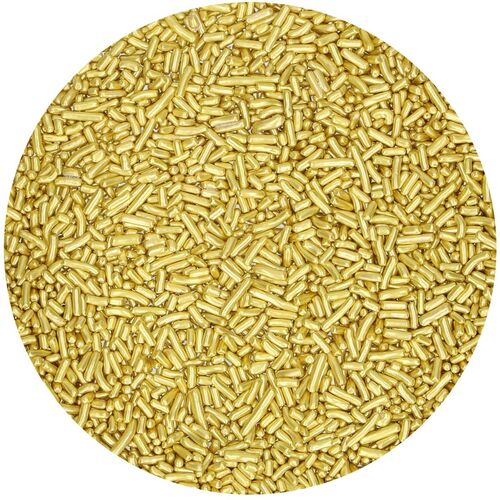 MINI FIDEOS DE AZÚCAR ORO METALIZADO 80 GR. FUNCAKES