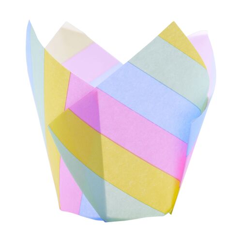 CÁPSULAS MUFFIN RAINBOW STRIPES 24 UDS. PME