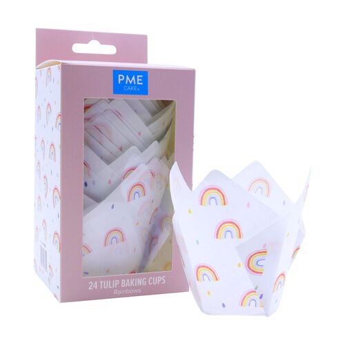 CÁPSULAS MUFFIN ARCOIRIS 24 UDS. PME