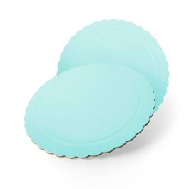 BASE REDONDA 3 MM AZUL - 25 CM. (BORDE ONDULADO)