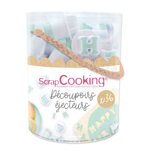 SET CORTADORES LETRAS Y NÚMEROS CON EXPULSOR SCRAPCOOKING