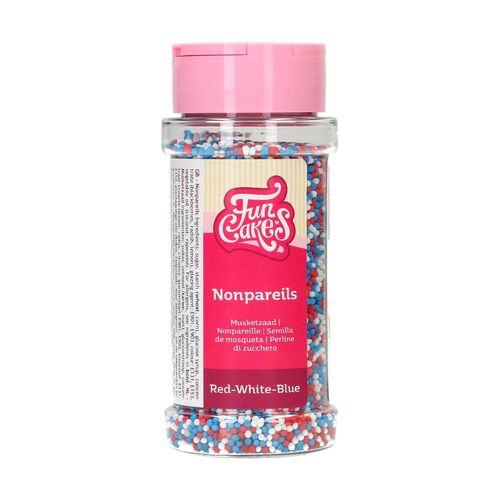 NONPAREILS ROJO-BLANCO AZUL 80 GR. FUNCAKES