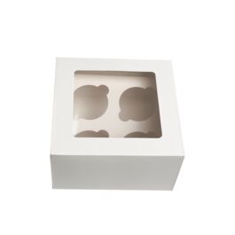CAJA 4 CUPCAKES BLANCA