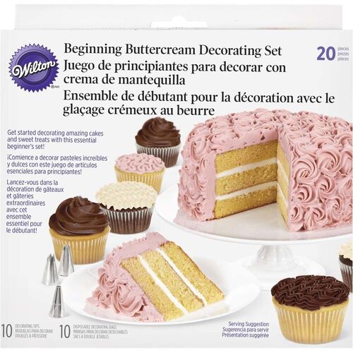 SET DECORACIN BUTTERCREAM 20 PIEZAS WILTON