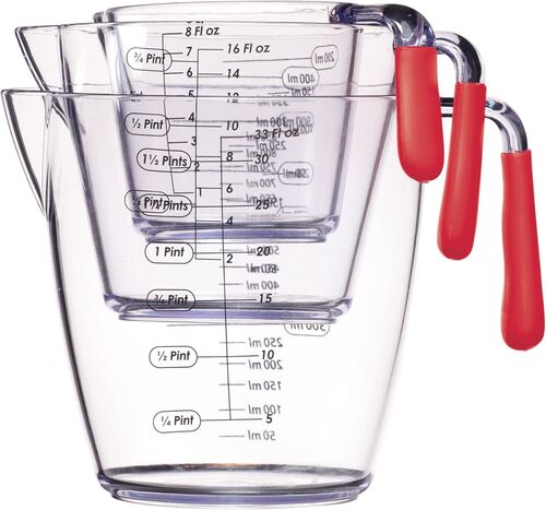 SET 3 JARRAS MEDIDORAS 200/400/900 ML. CRISTAL KITCHEN CRAFT