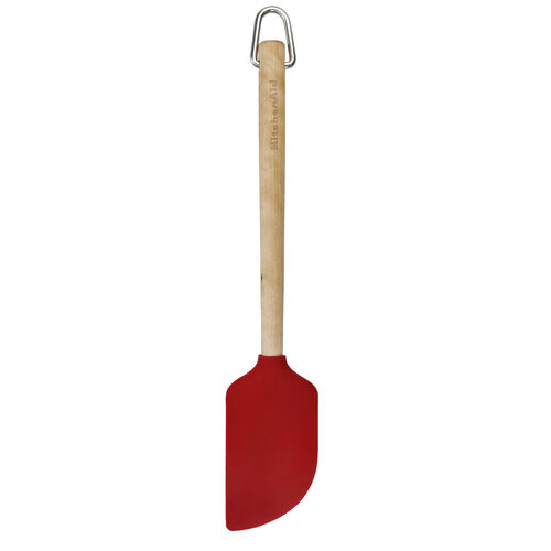 ESPTULA LENGUA 30 CM MANGO MADERA Y SILICONA ROJA KITCHENAID