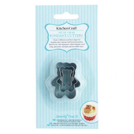 SET 3 MINI CORTADORES OSITO KITCHEN CRAFT