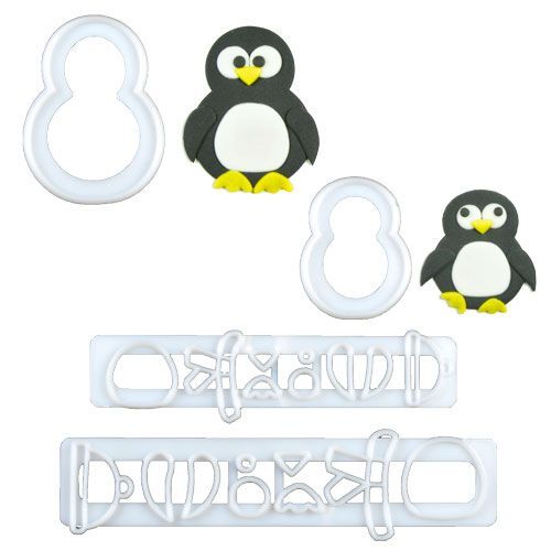 SET 4 CORTADORES PINGÜINOS FMM
