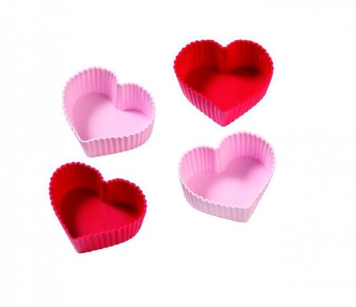 CAPSULAS SILICONA CORAZON 4 UDS.