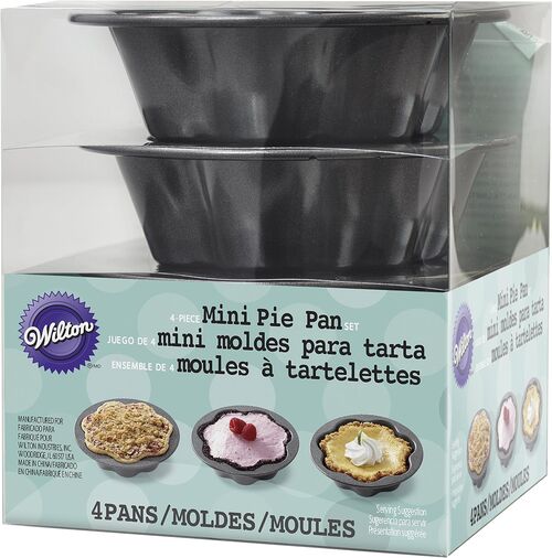 SET 4 MINI MOLDES ONDULADOS 10 CM. WILTON