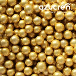 PERLAS ORO METALIZADAS 6 MM. 90 GR. AZUCREN