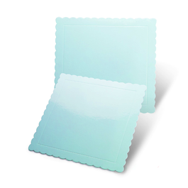 BASE CUADRADA 3 MM AZUL - 20 CM. (BORDE ONDULADO)