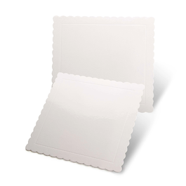 BASE CUADRADA 3 MM BLANCA - 20 CM. (BORDE ONDULADO)