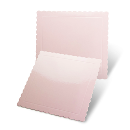 BASE CUADRADA 3 MM ROSA BEBÉ - 25 CM. (BORDE ONDULADO)