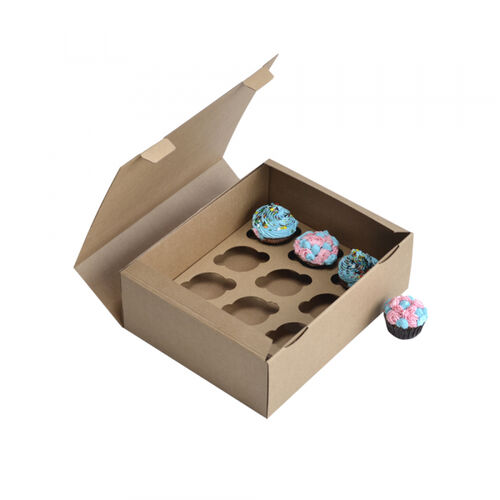 CAJA 12 CUPCAKES KRAFT BB