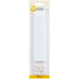 VELAS EXTRA LARGAS BLANCAS 12 UDS. WILTON