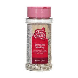 SPRINKLE MEDLEY SILVER CHIC 65 GR. FUNCAKES