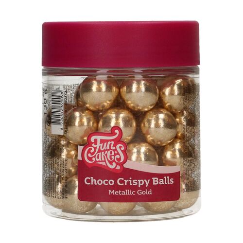 BOLAS CRUJIENTES DE CHOCOLATE METALLIC GOLD 130 GR. FUNCAKES