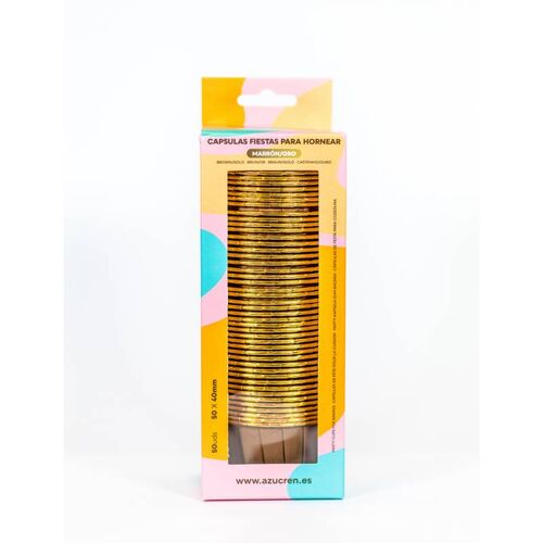 CÁPSULAS MARRÓN/ORO 50 UDS. AZUCREN