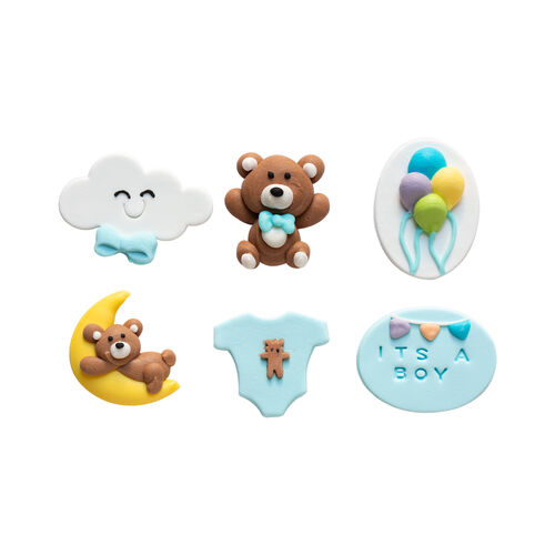 DECORACIONES AZÚCAR BABY BOY DECORA