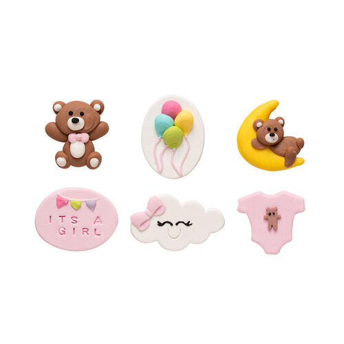 DECORACIONES AZÚCAR BABY GIRL DECORA