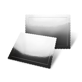 BASE RECTANGULAR 3 MM PLATA - 35 X 25 CM.