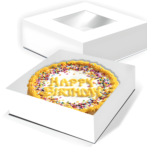CAJA BLANCA CON VENTANA SUPERIOR 33 X 9,5 CM. PASTKOLOR