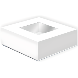 CAJA BLANCA CON VENTANA SUPERIOR 28 X 9,5 CM. PASTKOLOR