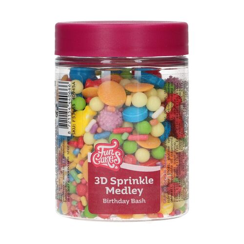 3D SPRINKLE MEDLEY - BIRTHDAY BASH 70 GR. FUNCAKES