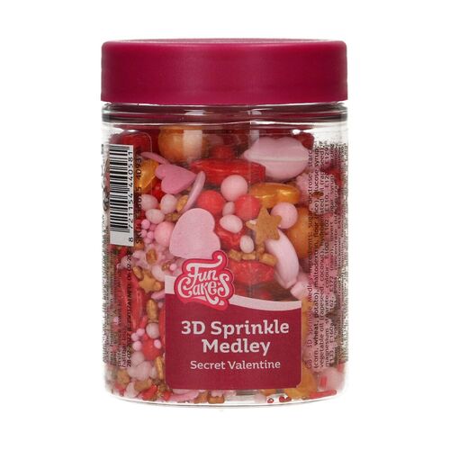 3D SPRINKLE MEDLEY - SECRET VALENTINE 70 GR. FUNCAKES