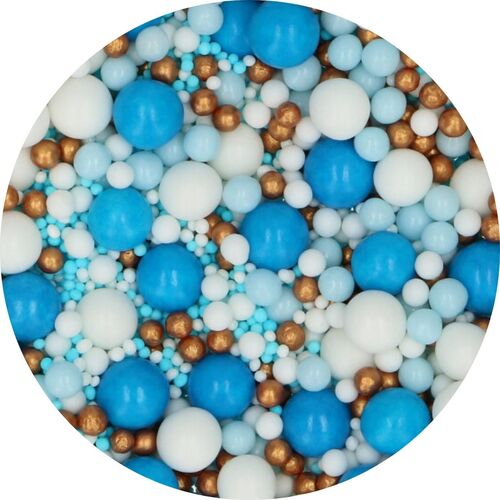 SOFT PEARLS MIX BLUE CELEBRATION 80 GR. FUNCAKES