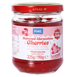 CEREZAS MARASCHINO ROJAS CON TALLO 225 GR. PME