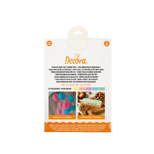 10 HOJAS OBLEA FINAS A4 COLORES VARIADOS DECORA