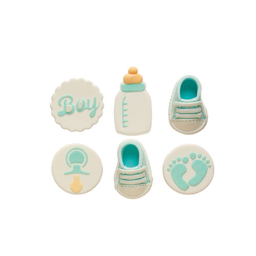DECORACIONES AZÚCAR ITS A BOY 6 UDS. DECORA