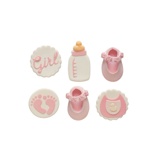 DECORACIONES AZÚCAR ITS A GIRL 6 UDS. DECORA