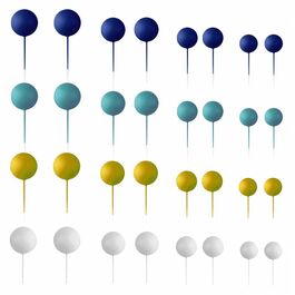 SET 32 BOLAS DECORATIVAS MIX AZUL AZUCREN