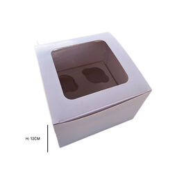 CAJA 4 CUPCAKES H12 BLANCA