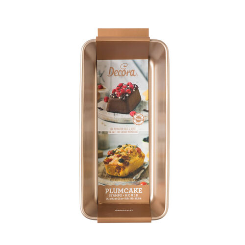 MOLDE PLUMCAKE 29,5 X 14,8 CM. H6,5 LÍNEA ORO DECORA