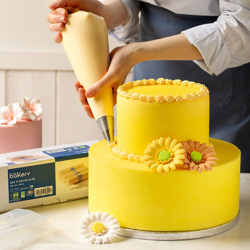 MANGAS DESECHABLES TRANSPARENTES EN ROLLO 40 CM. - 100 UDS. DECORA